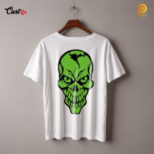 Toxic Green Skull Graphic Tshirt