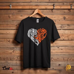 Arabic Calligraphy Heart Printed T-shirt