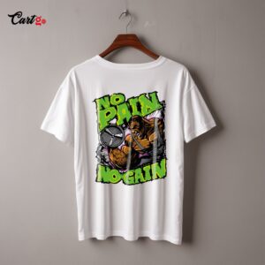 NO PAIN NO GAIN Bodybuilder Graphic T-shirt